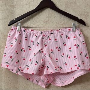 Forever Moda Cherry Print Pink Sleep Shorts